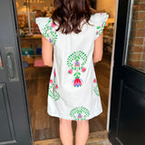 Brenda Floral Ruffle Mini Dress