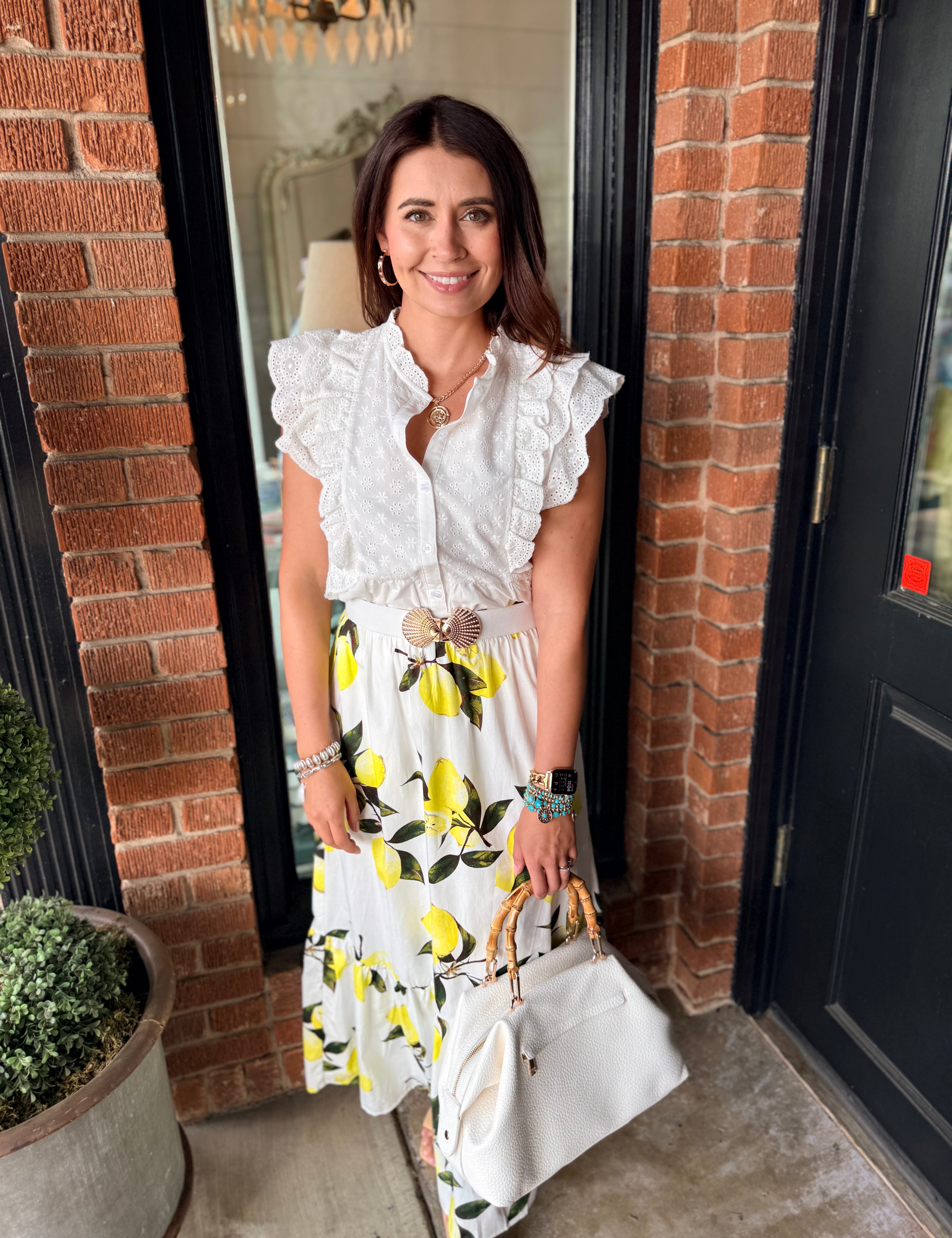 Leslie Lemon Maxi Skirt