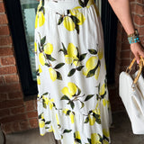 Leslie Lemon Maxi Skirt