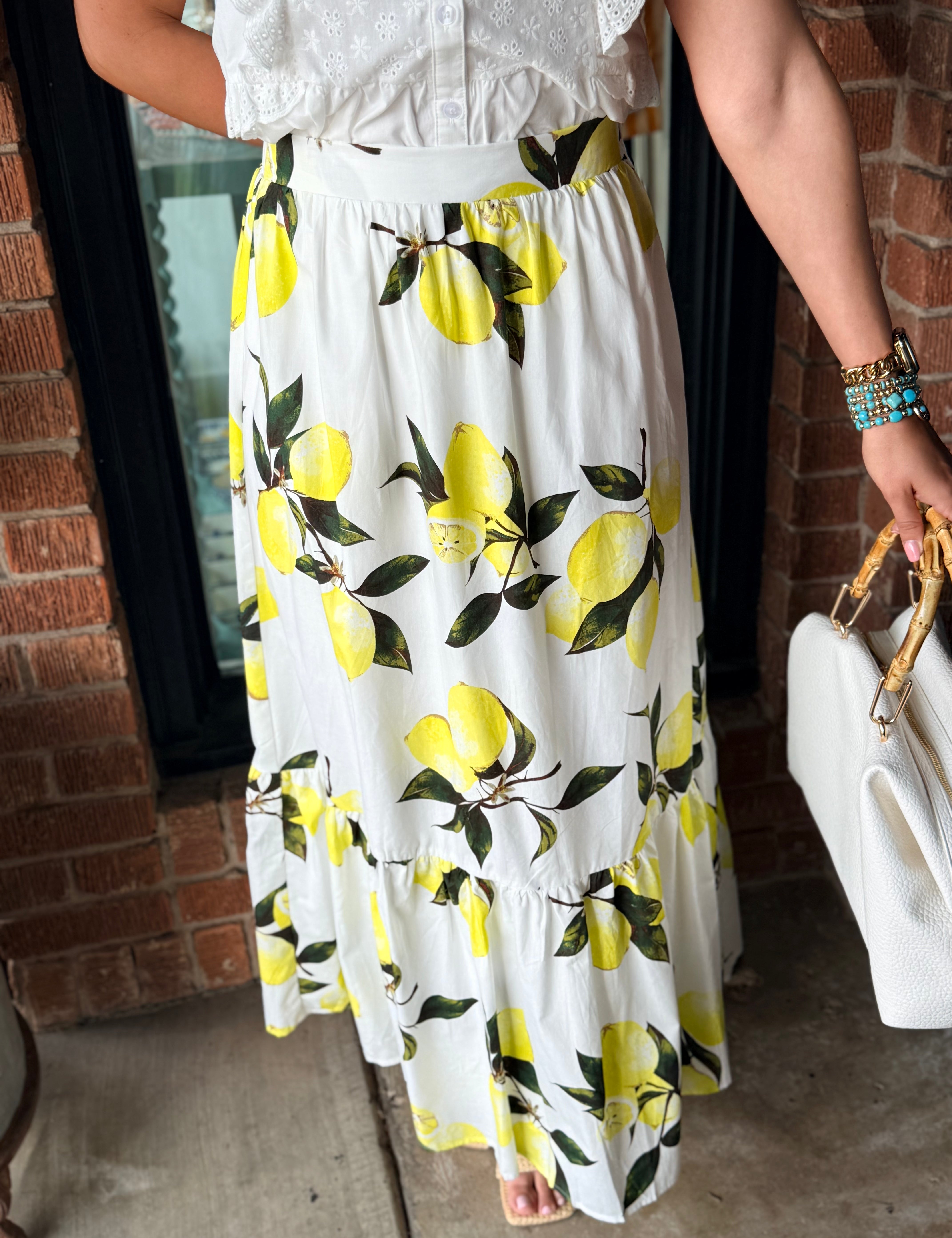 Leslie Lemon Maxi Skirt