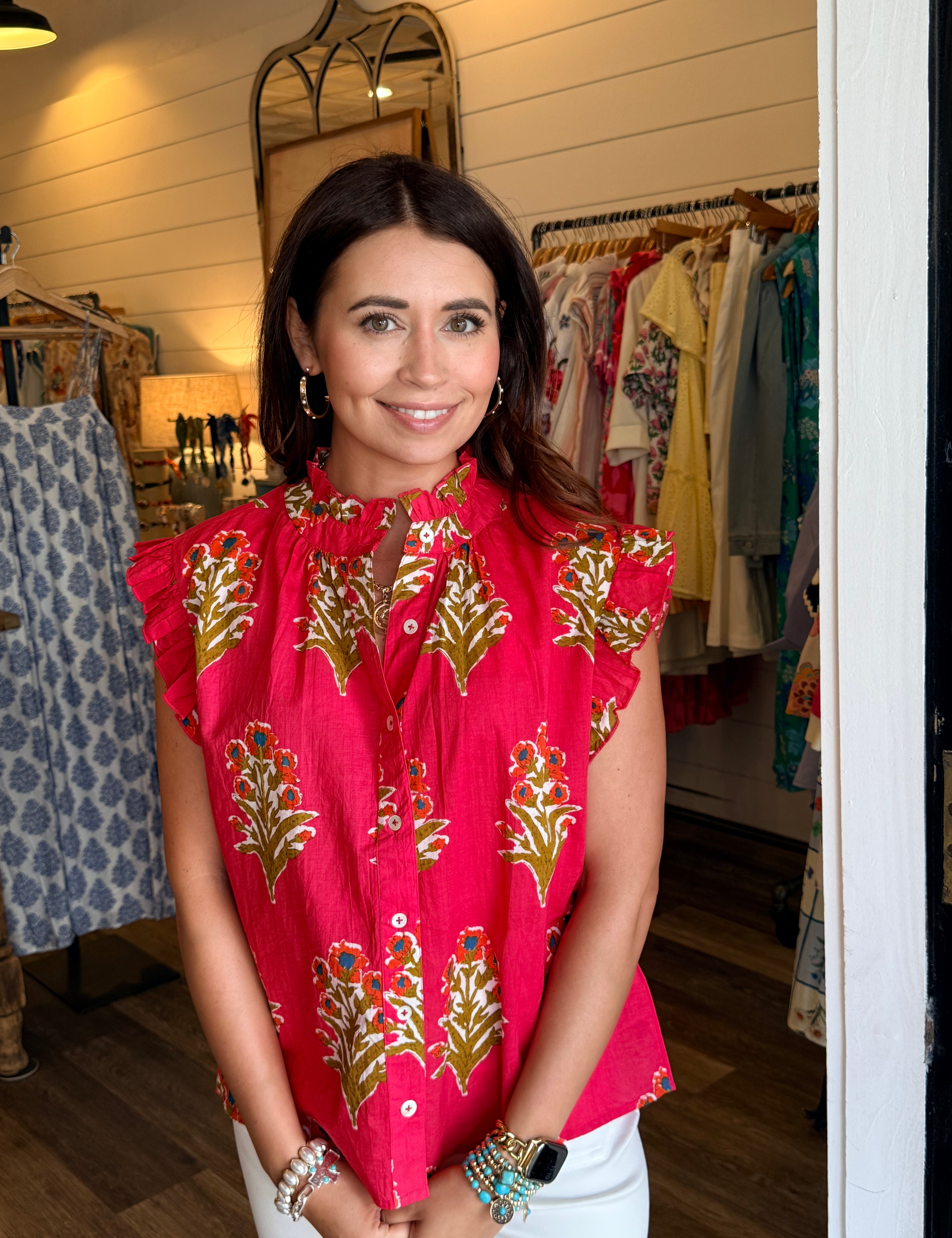 Cindy Floral Detail Top