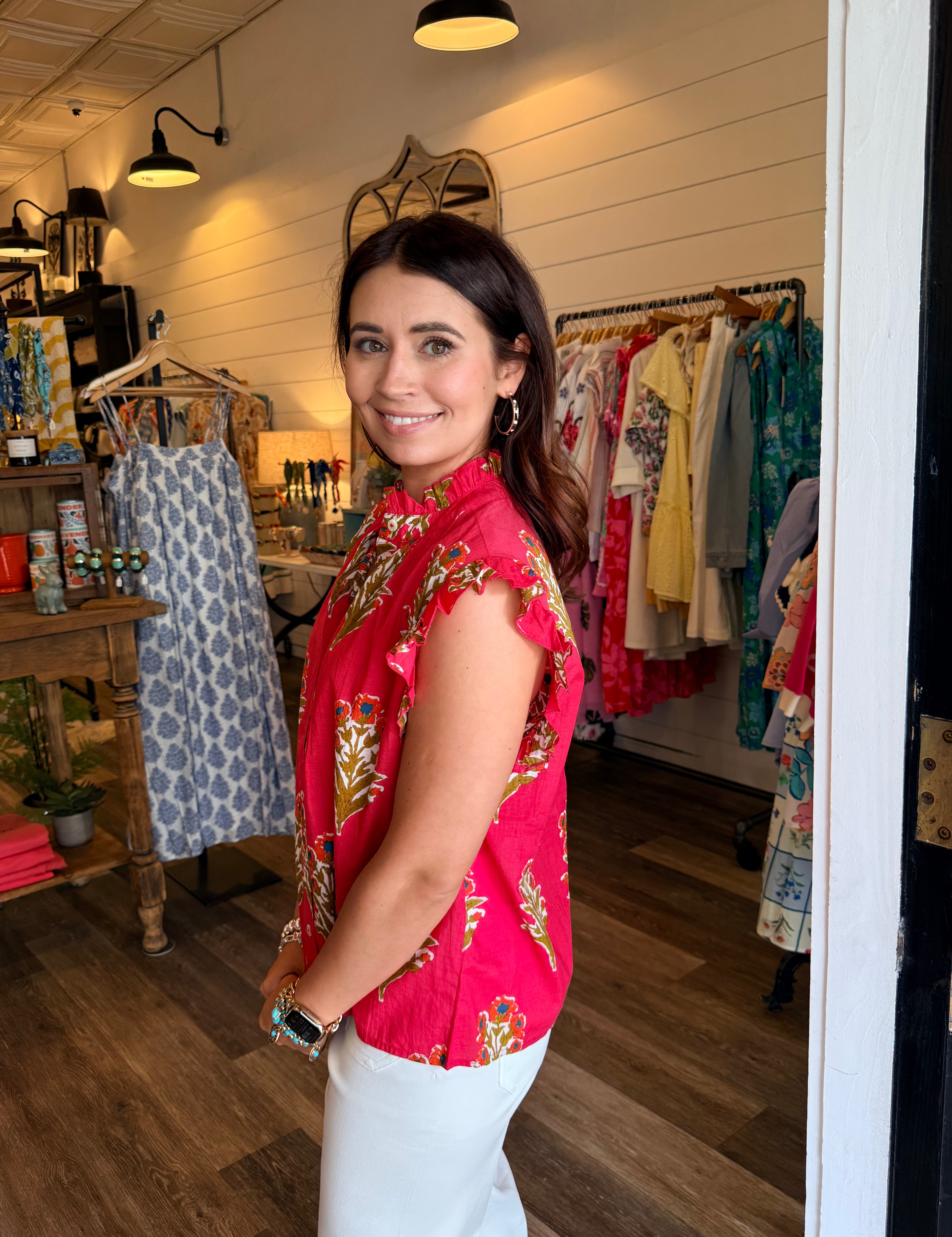 Cindy Floral Detail Top