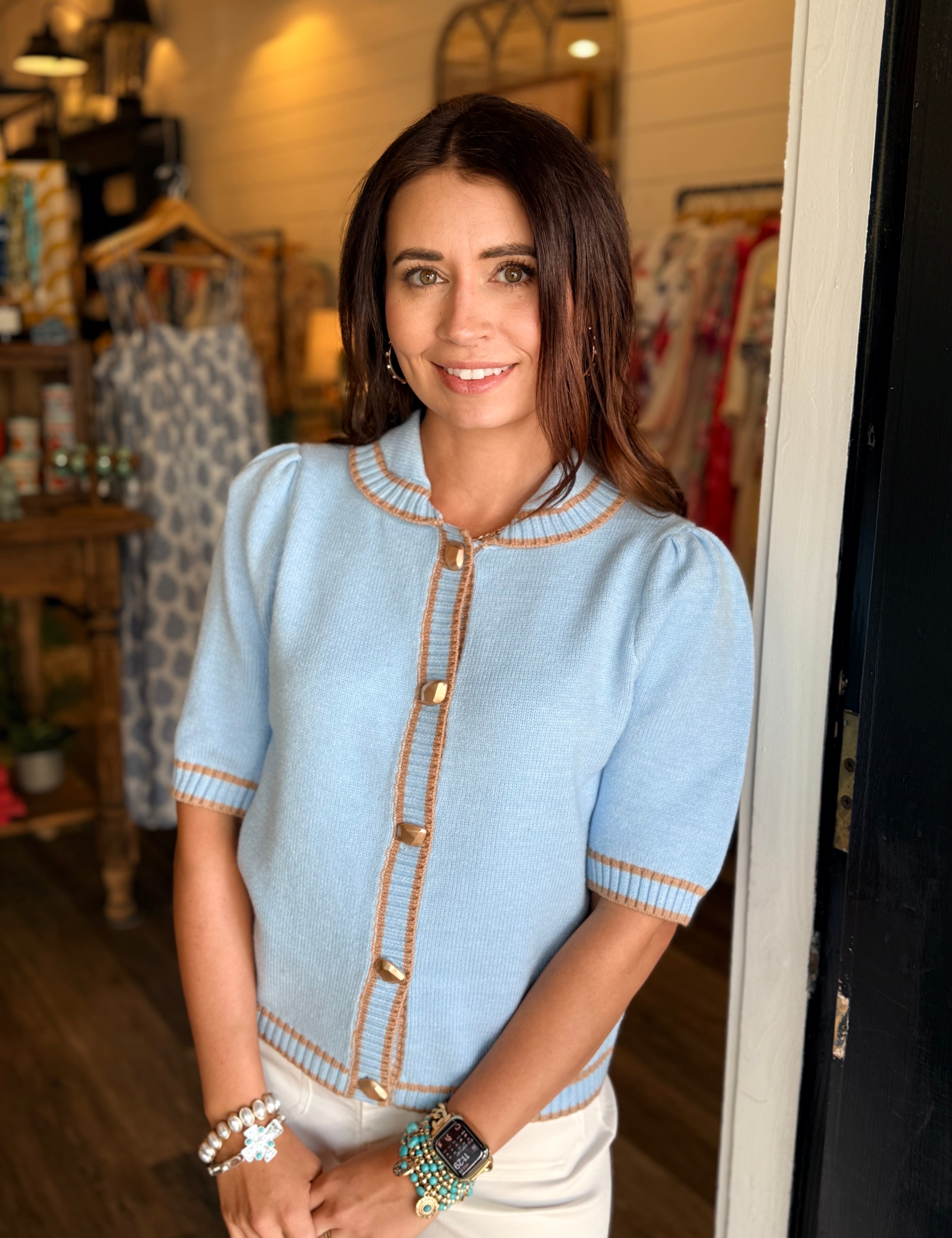 Monty Button Knit Top