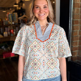 Diana Wave Trim Top