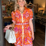 Elizabeth Paisley Mini Dress