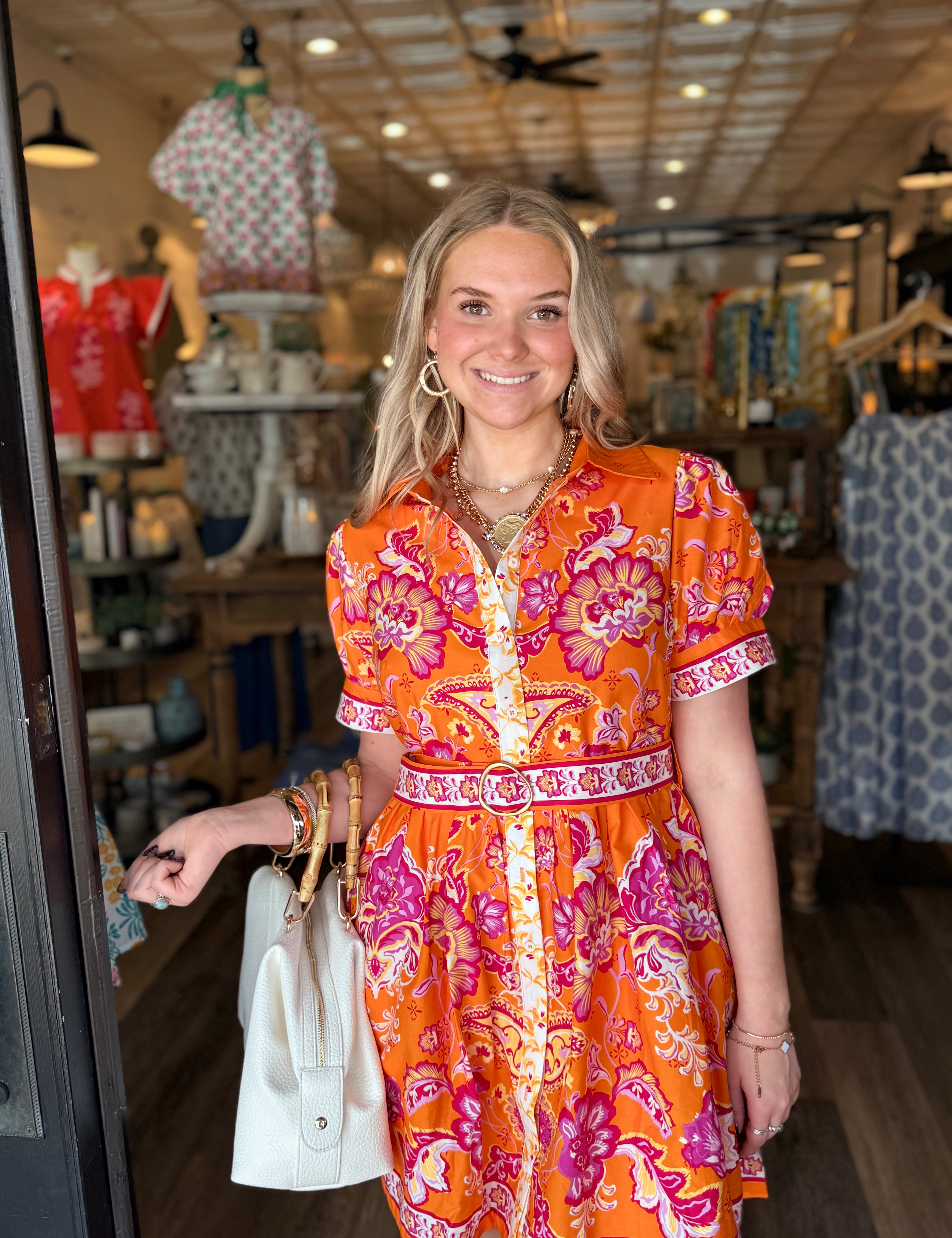 Elizabeth Paisley Mini Dress