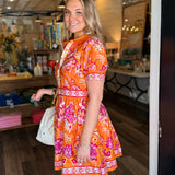 Elizabeth Paisley Mini Dress