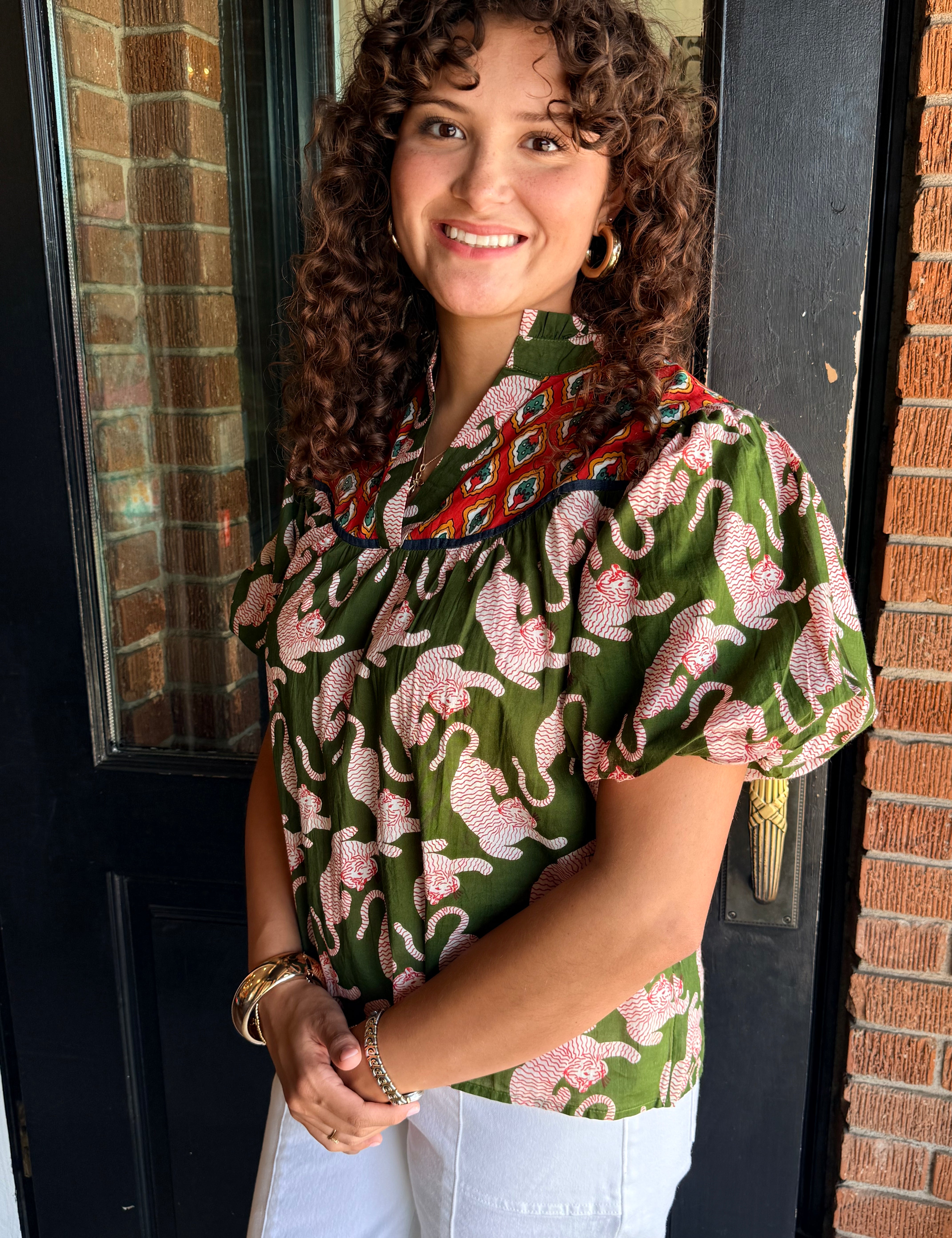 Harper Tiger Print Top