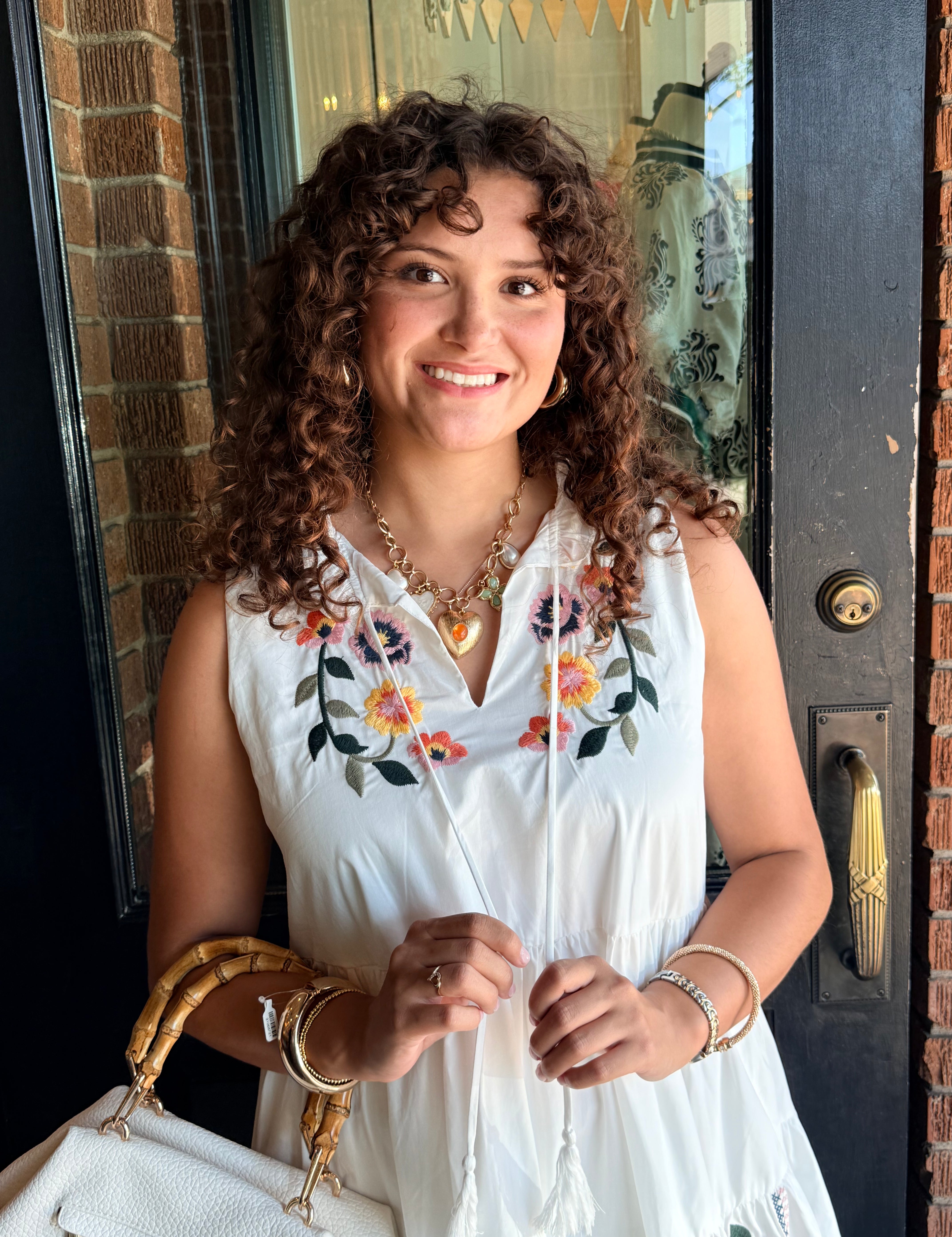 Eloise Embroidered Mini Dress