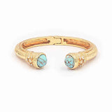Turquoise Crystal Hinged Bracelet
