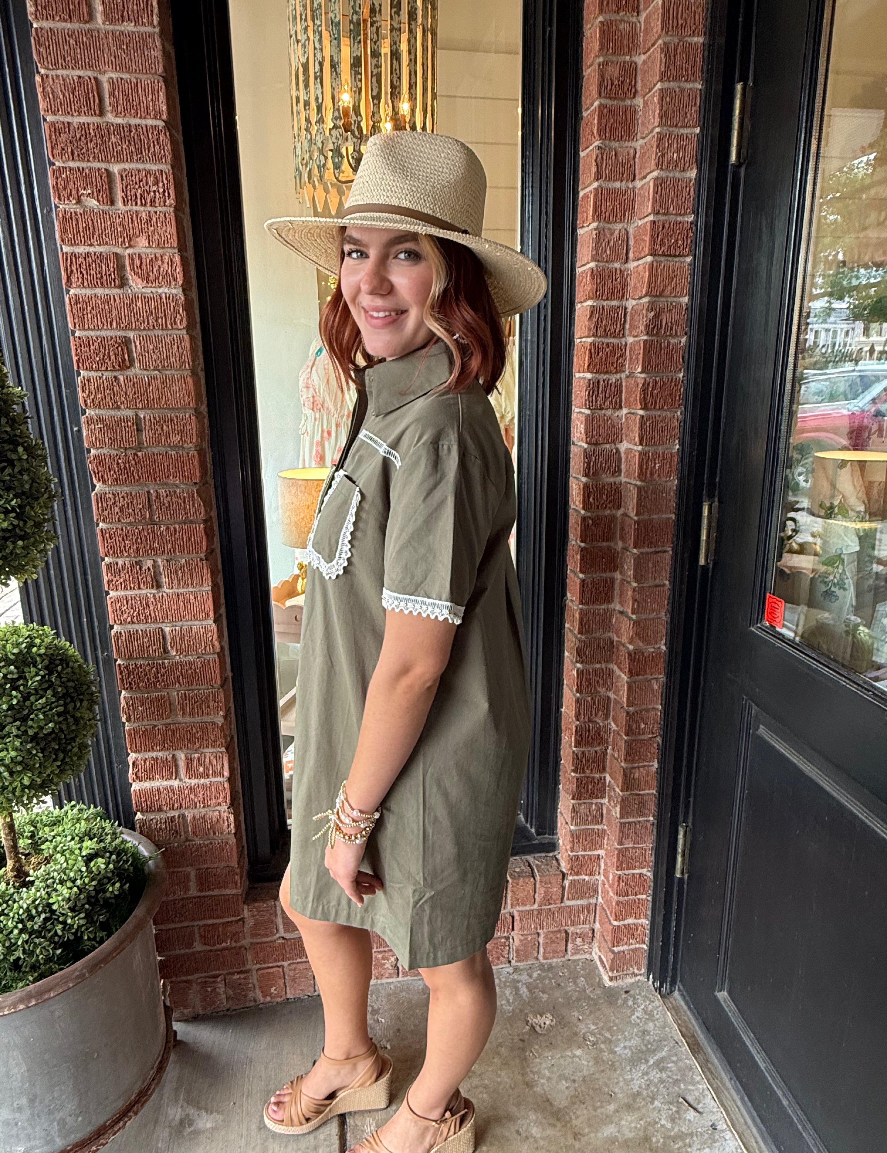 Maeve Lace Shirt Dress
