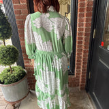 Hailey Floral Print Midi  Dress