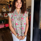 Julia Flutter Sleeve Top