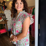 Julia Flutter Sleeve Top