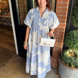 Misty Floral Midi Dress