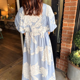 Misty Floral Midi Dress