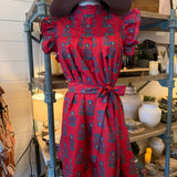 Brenda Floral Ruffle Sleeve Dress