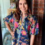 Irma Floral V-Neck Top