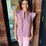 Lila Flutter Sleeve Top