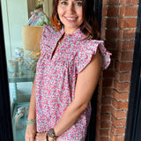 Lila Flutter Sleeve Top