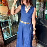 Didra Denim Midi Dress