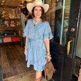 Lyla Denim Wrap Dress