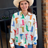 Nicky Boot Button Blouse