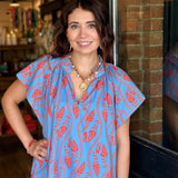 Darla Leaf Print Mini Dress