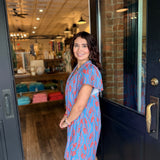 Darla Leaf Print Mini Dress