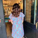Darla Leaf Print Mini Dress