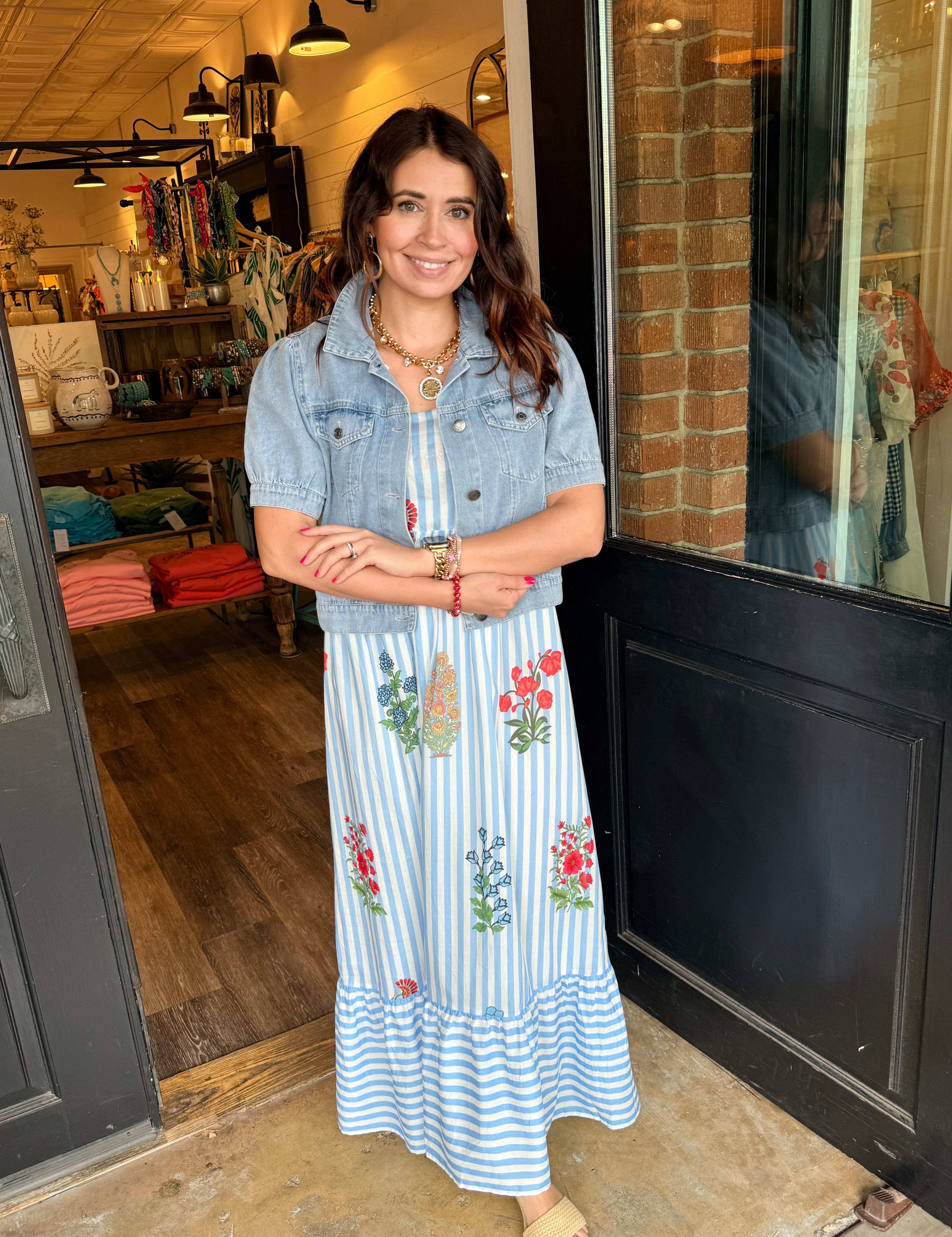 Cyndi Cropped Denim Jacket