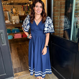 Belinda Embroidered Midi Dress