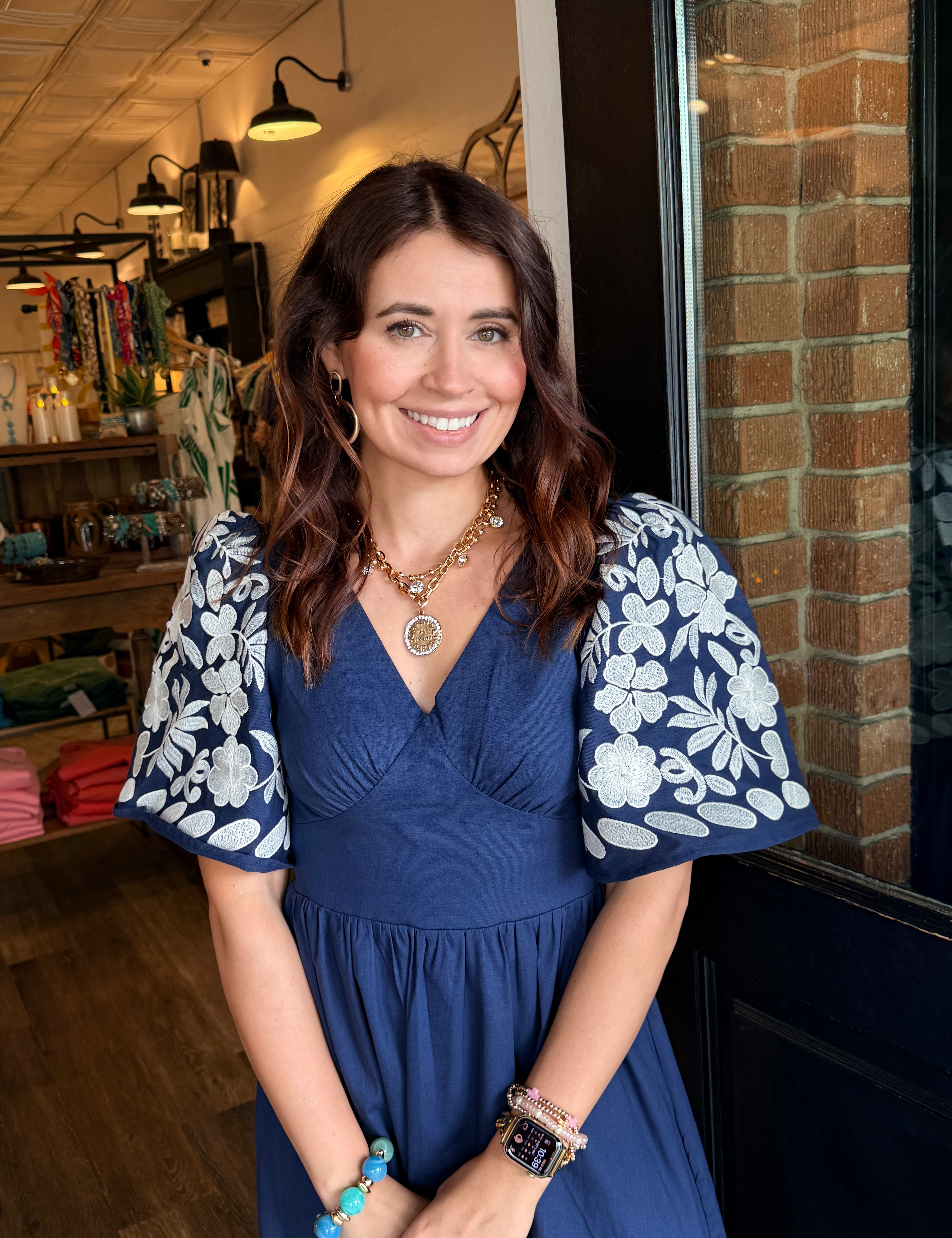 Belinda Embroidered Midi Dress