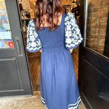 Belinda Embroidered Midi Dress