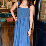 Tina Denim Maxi Dress