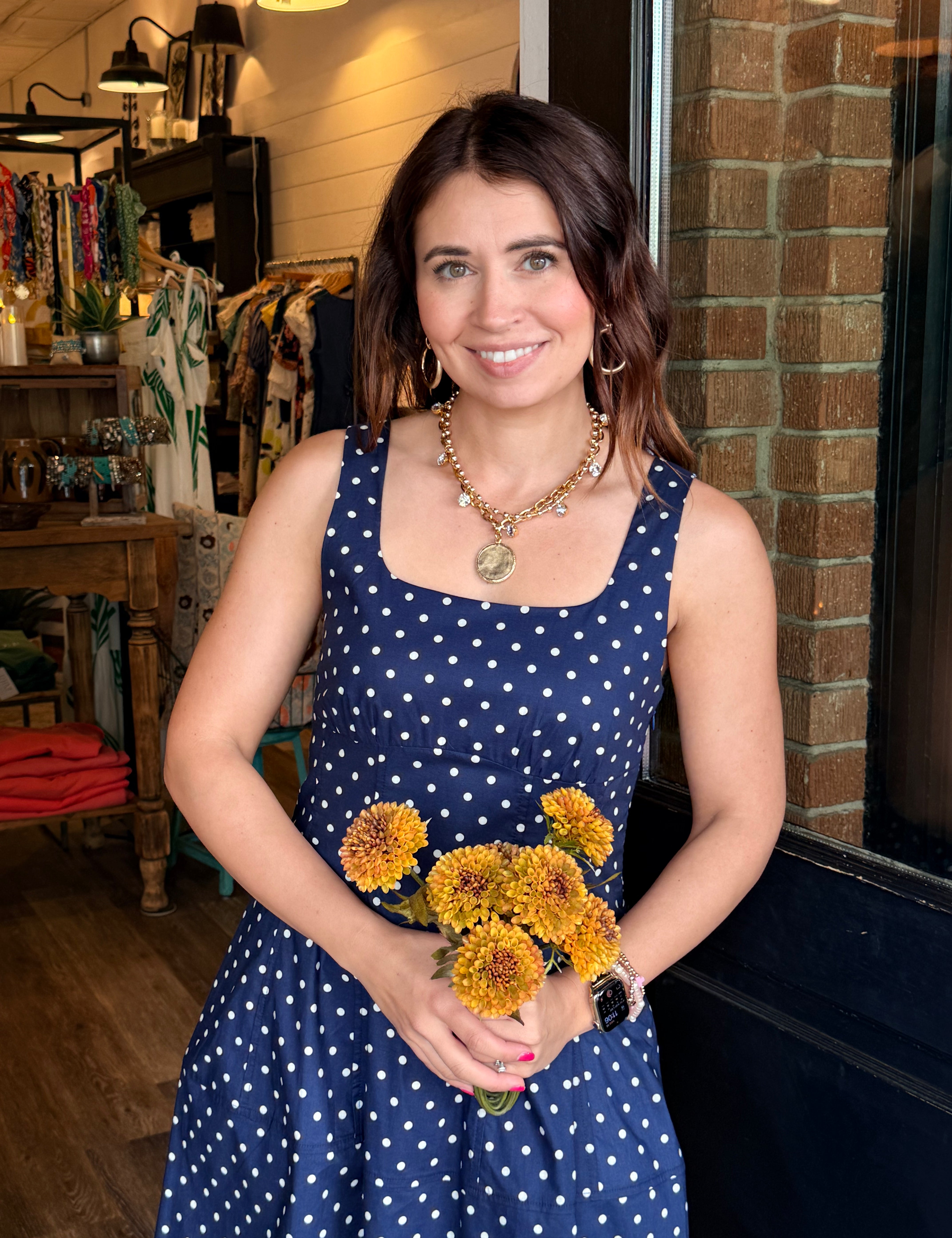 Emma Polka Dot Midi Dress