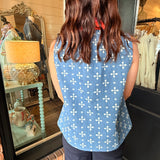 Meghan Sleeveless V-Neck Top