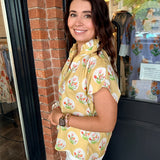 Scarlet Floral Top