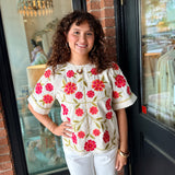 Pamela Embroidery Detail Top