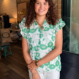 Kylie Eyelet Ruffle Top