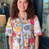 Irma Floral V-Neck Top