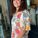 Irma Floral V-Neck Top