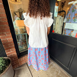 Carol Leaf Print Maxi Skirt