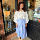 Nancy Gingham Midi Skirt