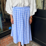 Nancy Gingham Midi Skirt