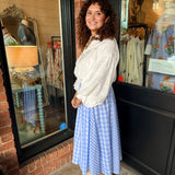 Nancy Gingham Midi Skirt