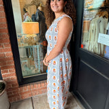 Jolie Smocked Pattern Midi Dress