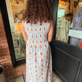 Jolie Smocked Pattern Midi Dress