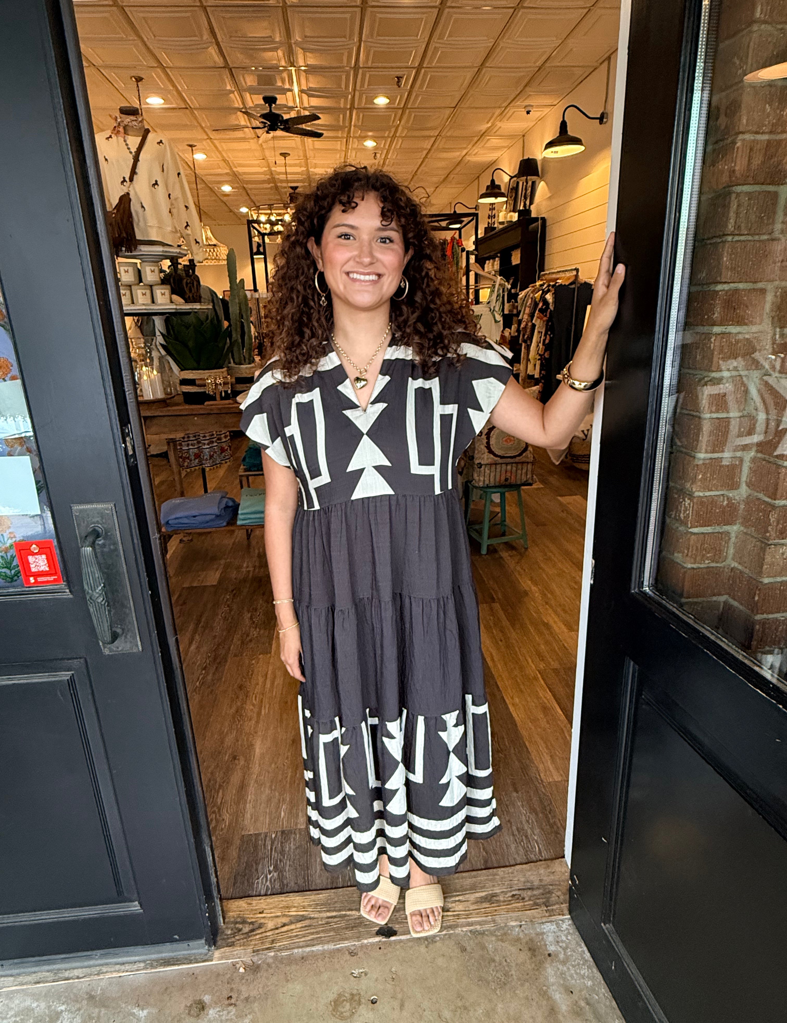 Tanya Tiered Print Midi Dress