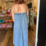 Angi Denim Strap  Midi Dress
